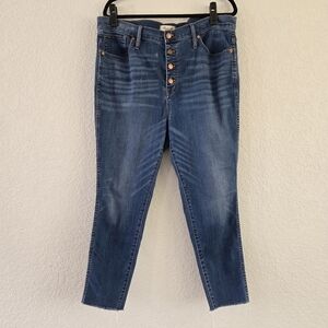 Madewell 34 10" High‎ Rise Skinny Crop Blue Jeans